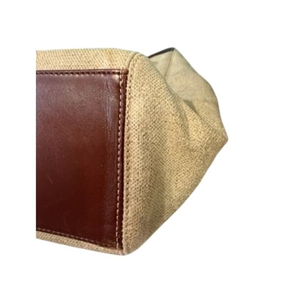 CHANEL Vintage Coated Canvas Leather Trimmed Satchel*Hologram*ENTRUPY COA - Picture 15 of 16